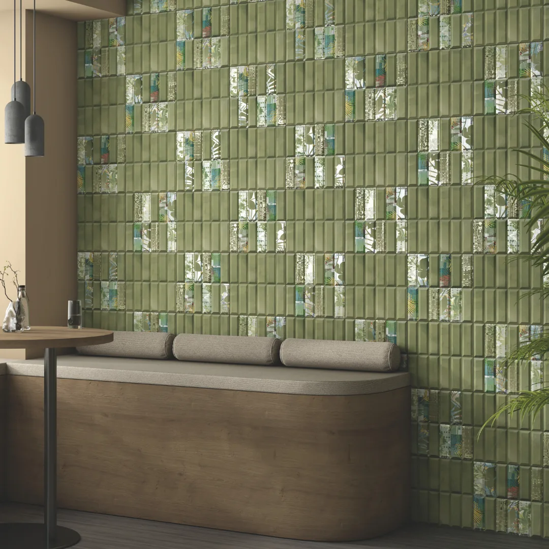 Exotica Plus Green Olive, subway wall tile for bathroom